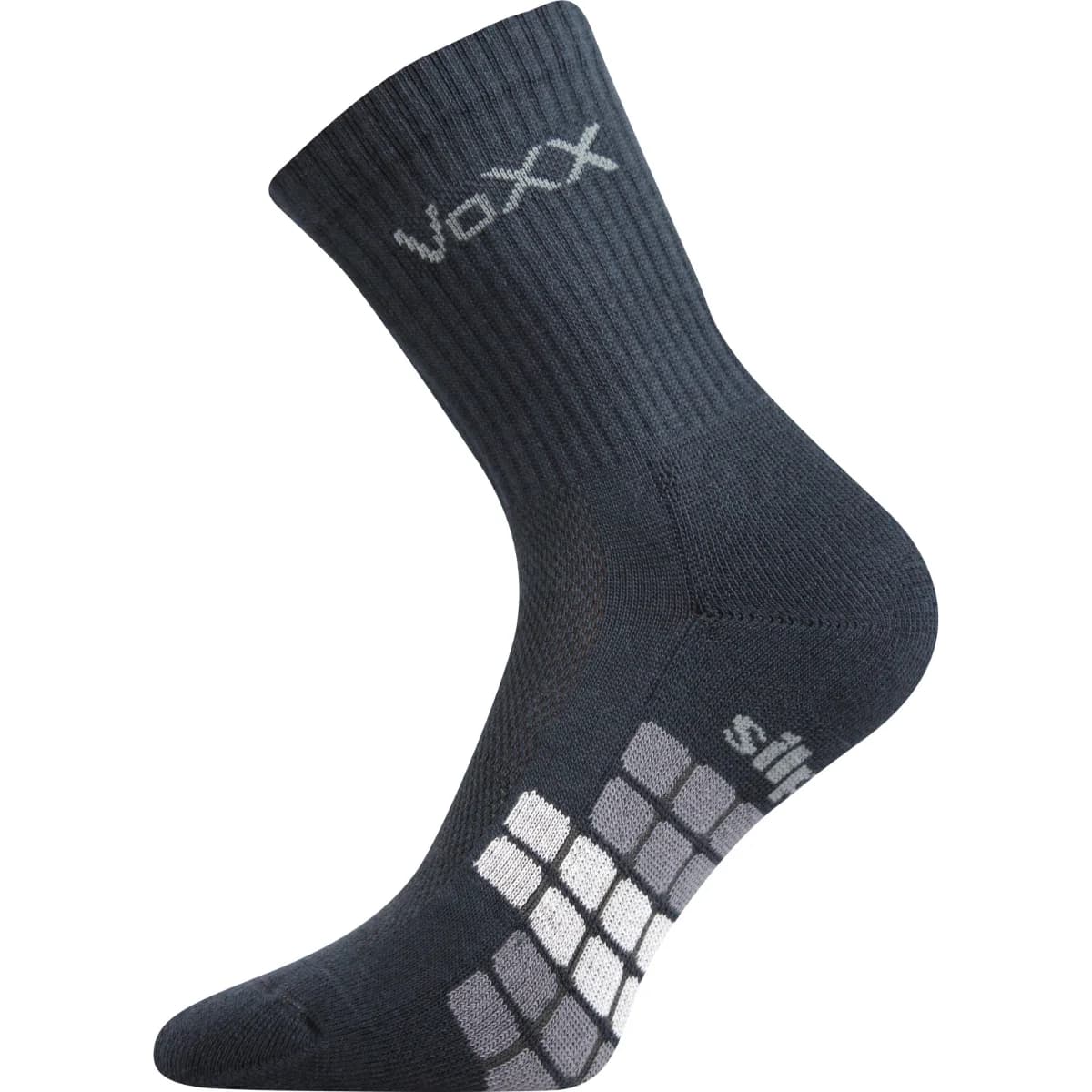 VOXX Ponožky sportovní RAPTOR s ionty stříbra TMAVĚ ŠEDÉ