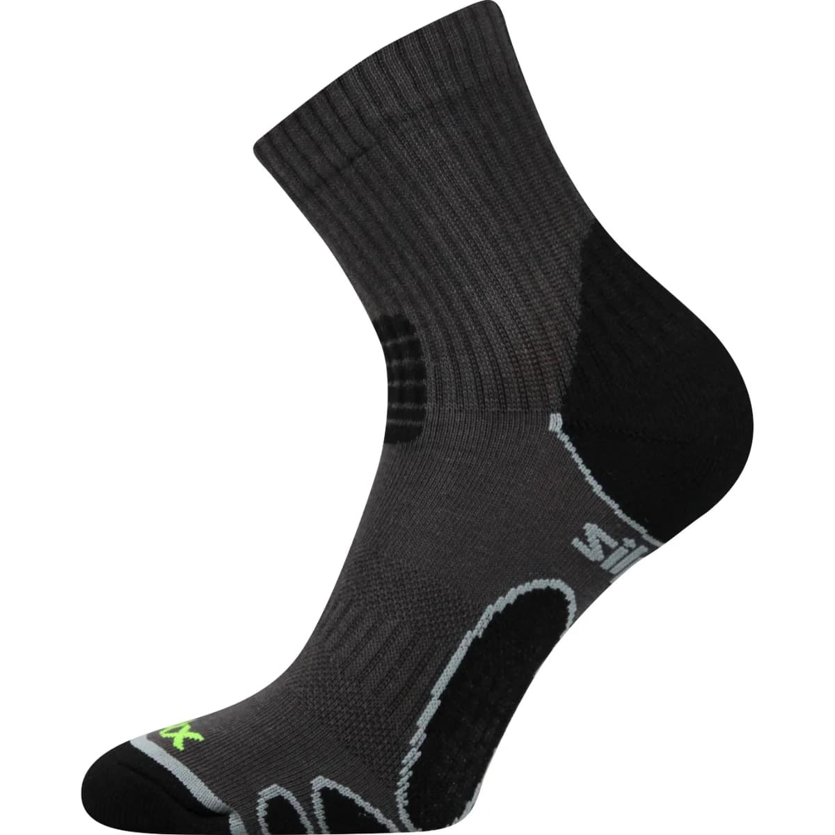 VOXX Ponožky sportovní SILO s ionty stříbra TMAVĚ ŠEDÉ 35-38 110584
