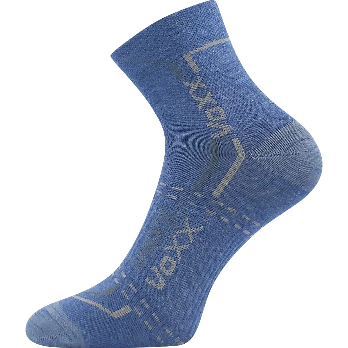 VOXX Ponožky bavlněné sportovní FRANZ 03 jeans melé (3 páry) 35-38 113594