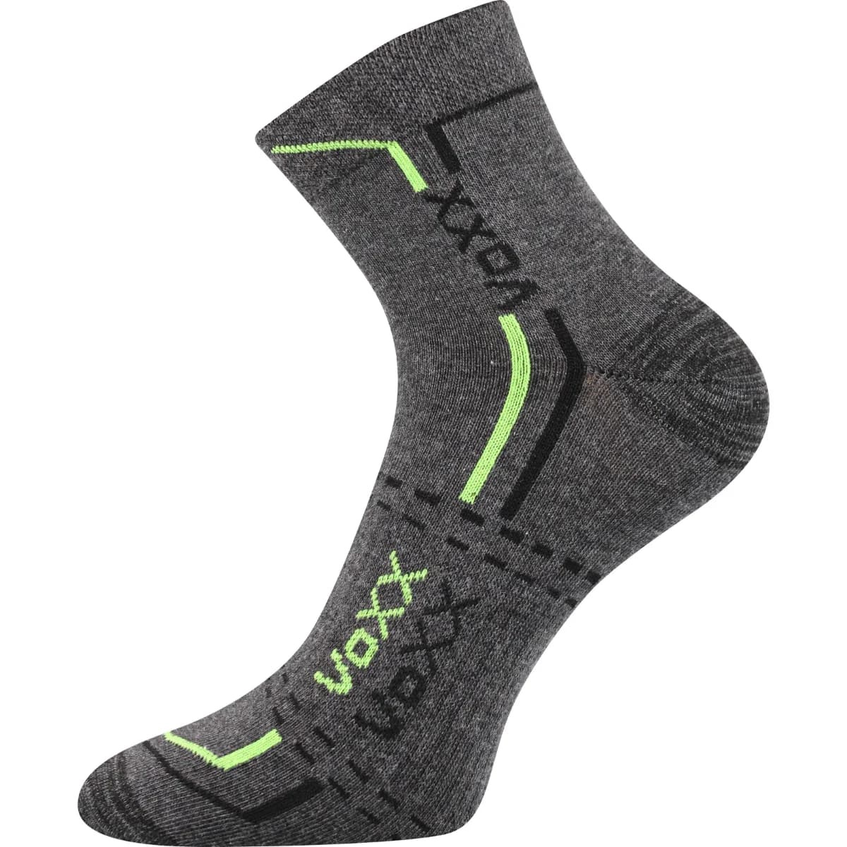 VOXX Ponožky bavlněné sportovní FRANZ 03 tmavě šedé melé (3 páry) 39-42 113605