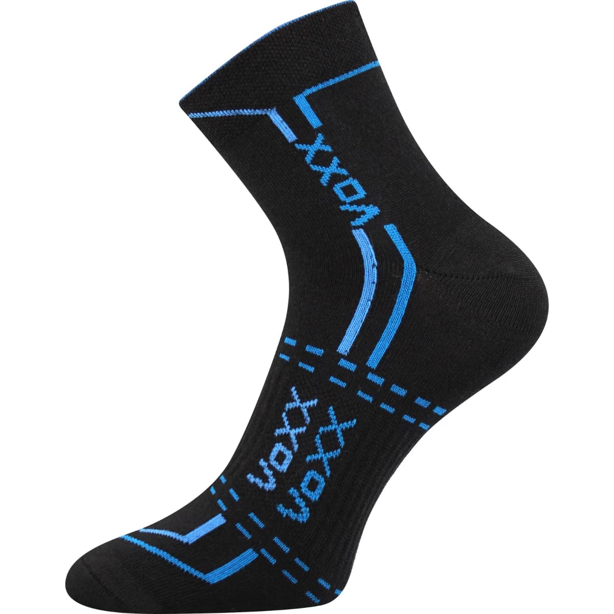VOXX Ponožky bavlněné sportovní FRANZ 03 černé (3 páry) 35-38 113593