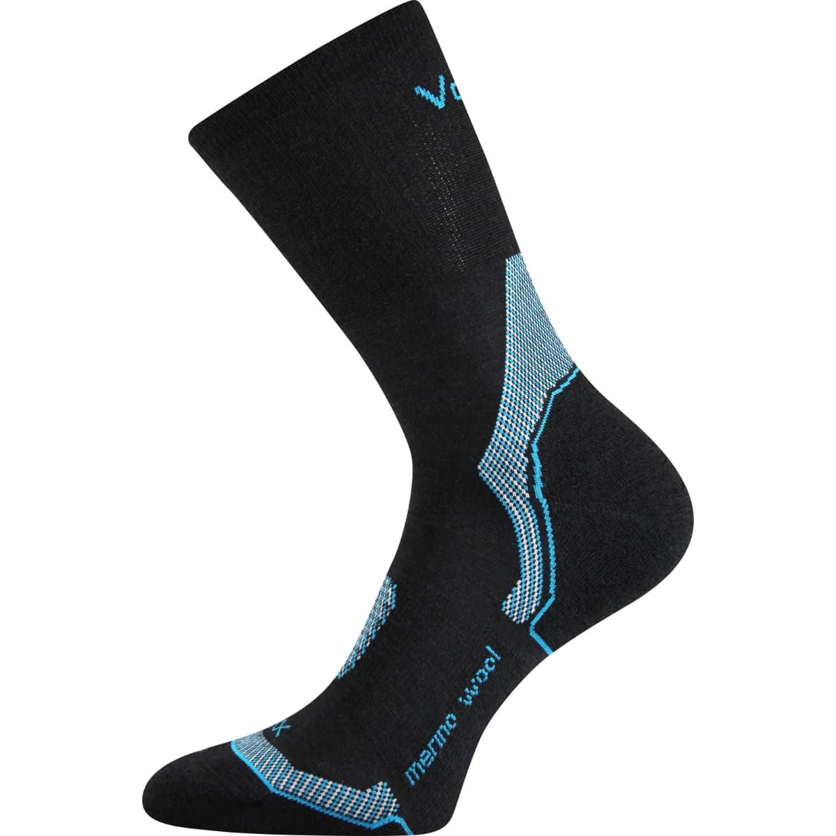 VOXX Ponožky slabé z merino INDY s ionty stříbra ČERNÉ 39-42 112933