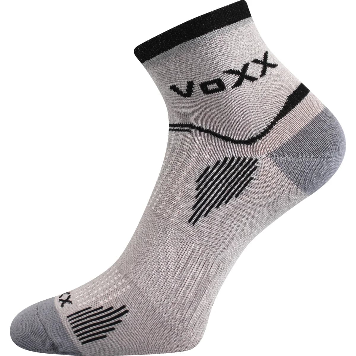 VOXX Ponožky sportovní slabé SIRIUS světle šedé (3 páry)