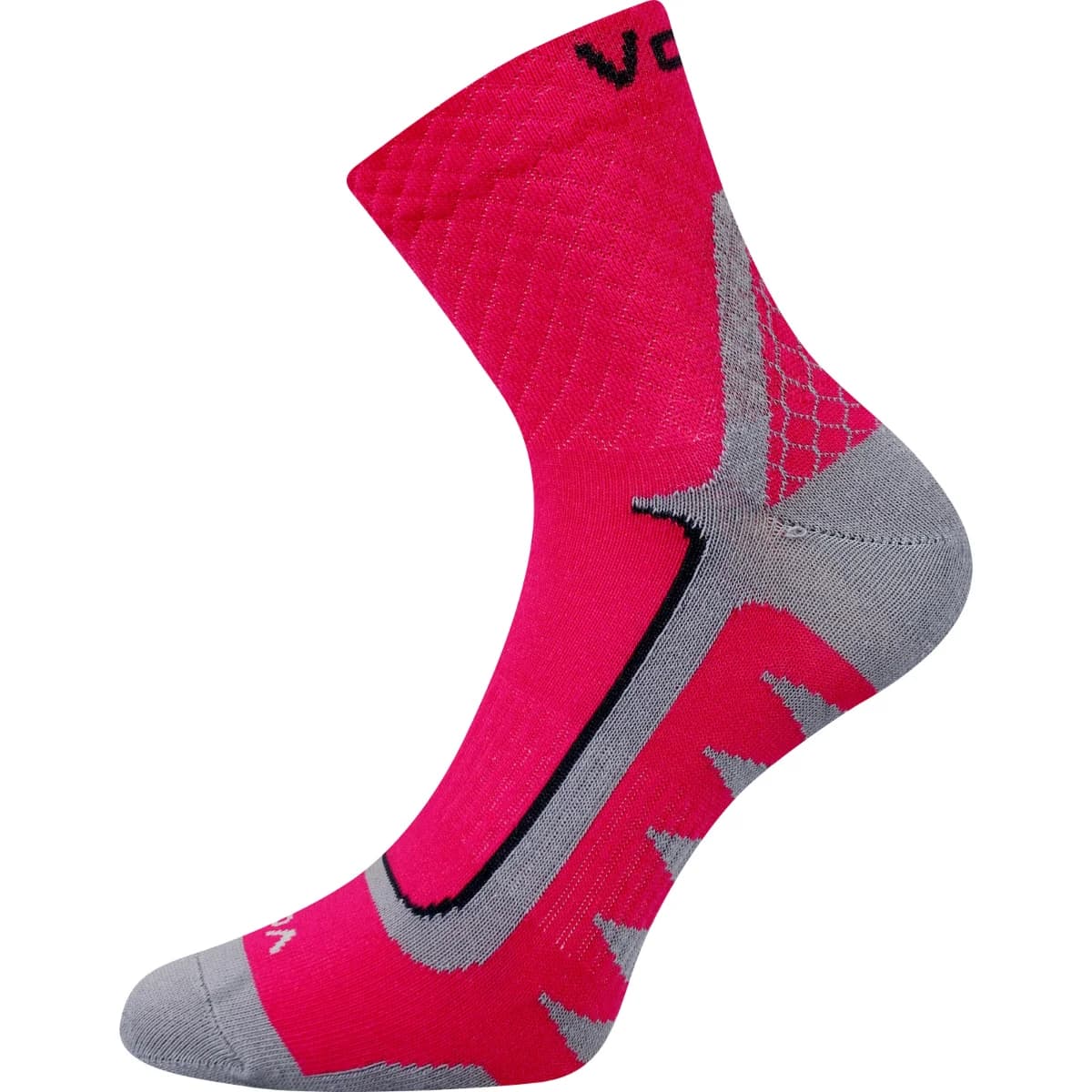VOXX Ponožky sportovní slabé KRYPTOX magenta (3 páry) 35-38 116443