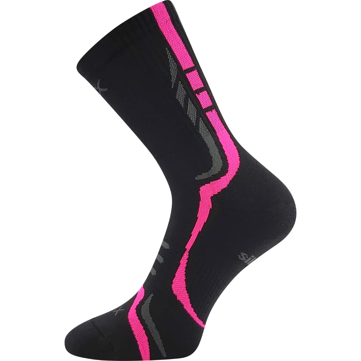VOXX Ponožky sportovní THORX s ionty stříbra ČERNO-RŮŽOVÉ 39-42 118257