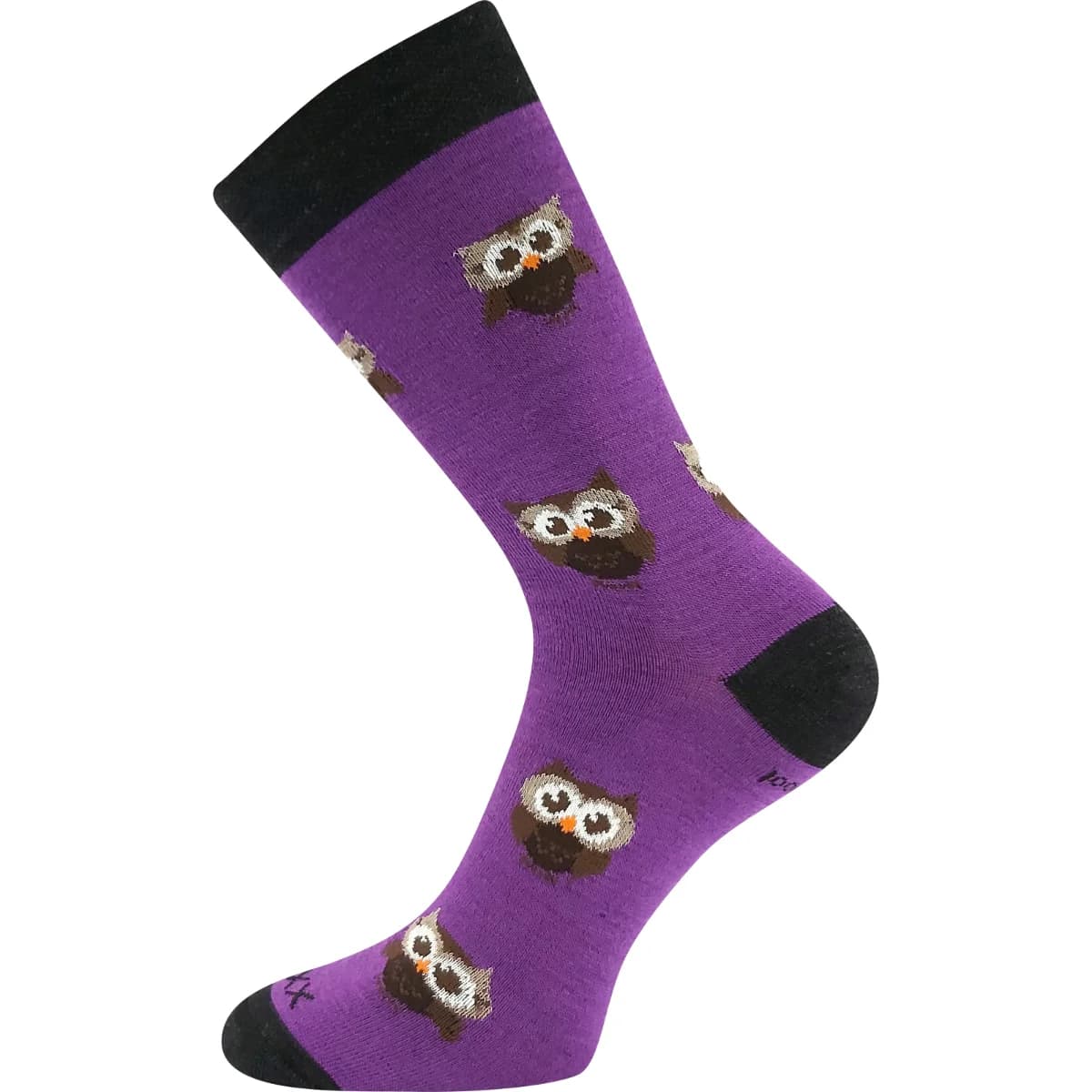 VOXX Ponožky dámské slabé z merino BUBO s ionty stříbra FIALOVÉ 39-42 120431