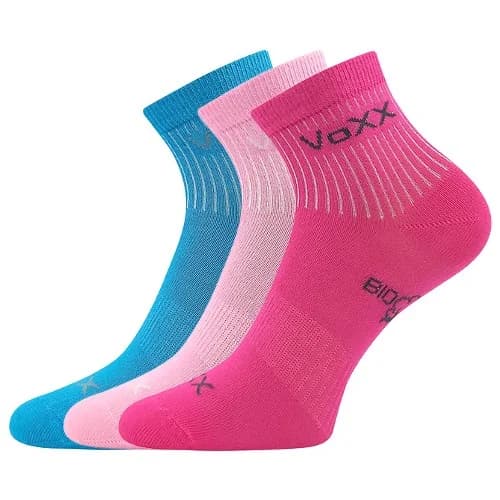 VOXX Ponožky dětské sportovní z BIO bavlny BOBBIK dívčí (3 páry) 20-24 120168