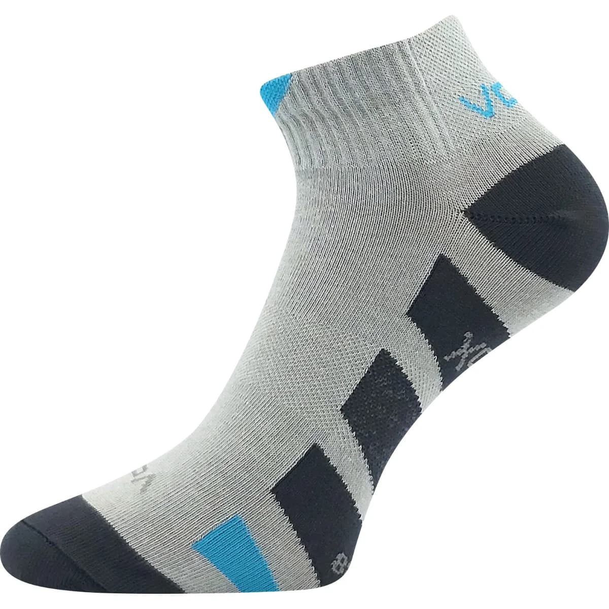 VOXX Ponožky nižší slabé GASTM se stříbrem ŠEDÉ (3 páry)