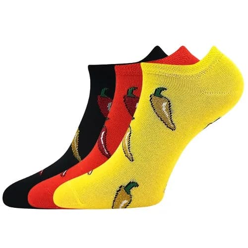 BOMA Ponožky unisex nízké PIKI 84 letní MIX PAPRIČKY (3 páry)
