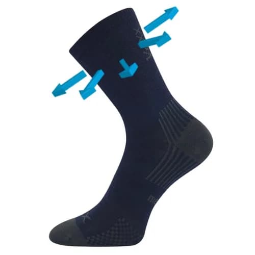 VOXX Ponožky dětské slabé z merino OPTIMALIK s ionty stříbra TMAVĚ MODRÉ (3 páry)
