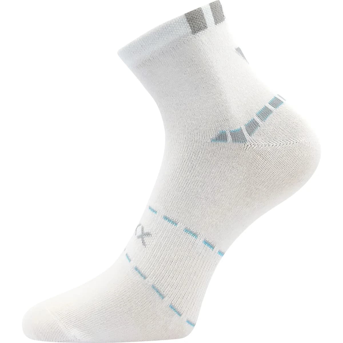VOXX Ponožky pánské sportovní slabé REXON 02 bavlněné BÍLÉ (3 páry)