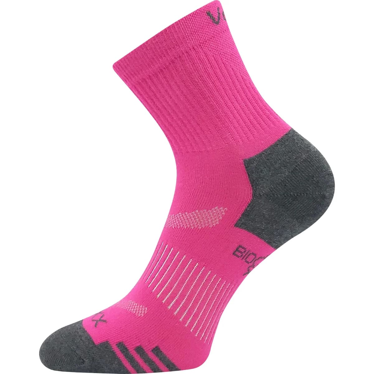 VOXX Ponožky sportovní z BIO bavlny BOAZ magenta (3 páry) 35-38 120133