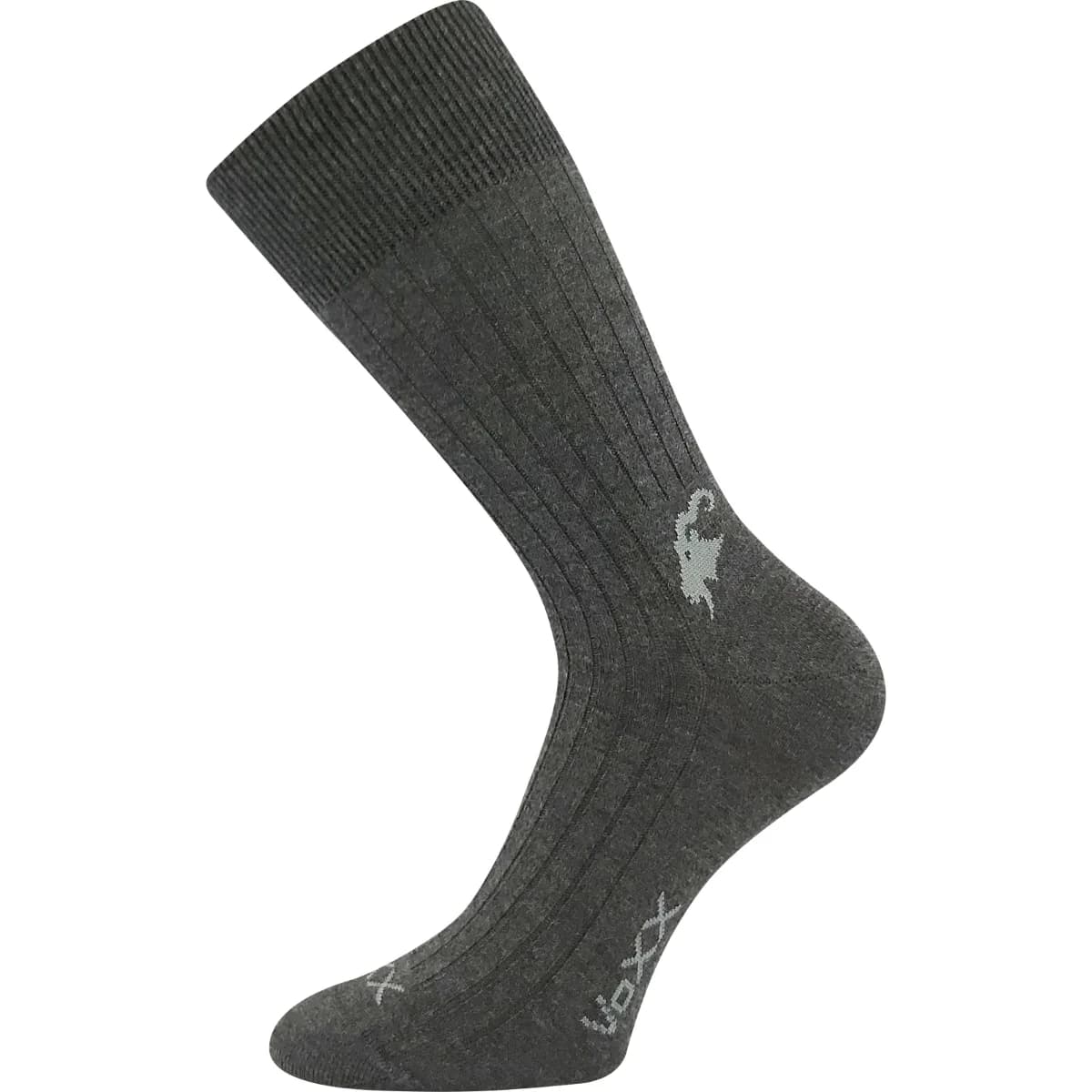 VOXX Ponožky bavlněné CASHMERE LOVE s kašmírem a ionty stříbra ANTRACITOVÉ (3 páry)