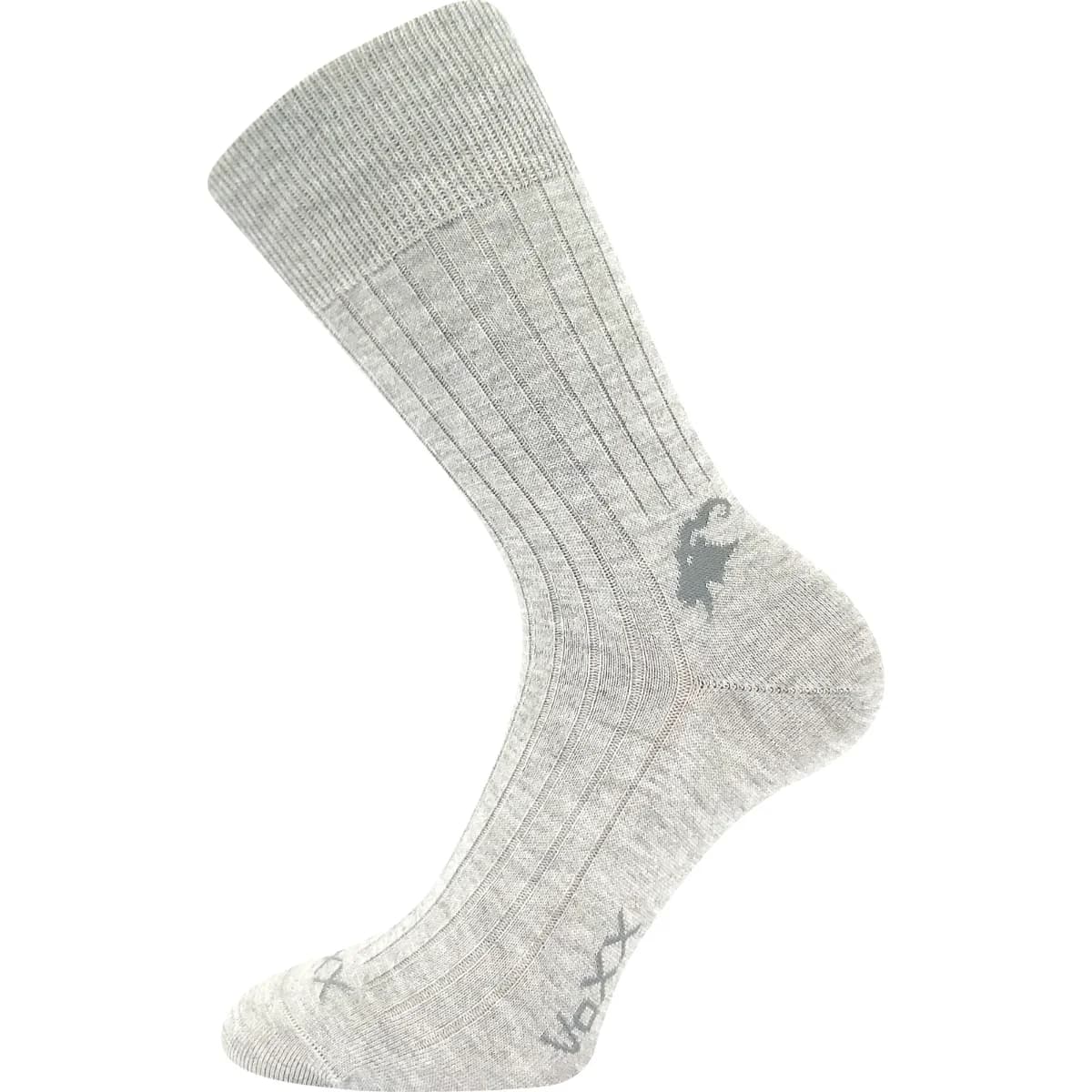 VOXX Ponožky bavlněné CASHMERE LOVE s kašmírem a ionty stříbra melírované ŠEDÉ (3 páry)