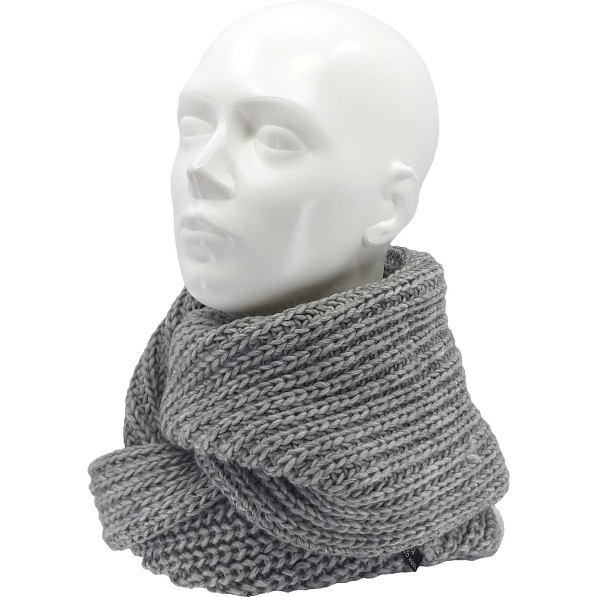 VOXX Šála dámská pletená MINOR kruhová z merino SVĚTLE ŠEDÁ uni 121083