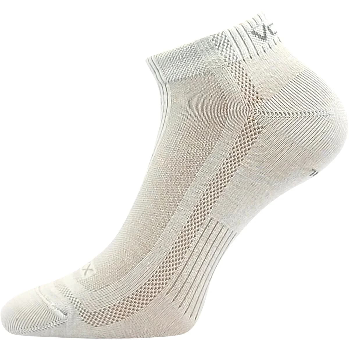 VOXX Ponožky nízké sportovní MORFAN z modalu SVĚTLE ŠEDÉ (3 páry)