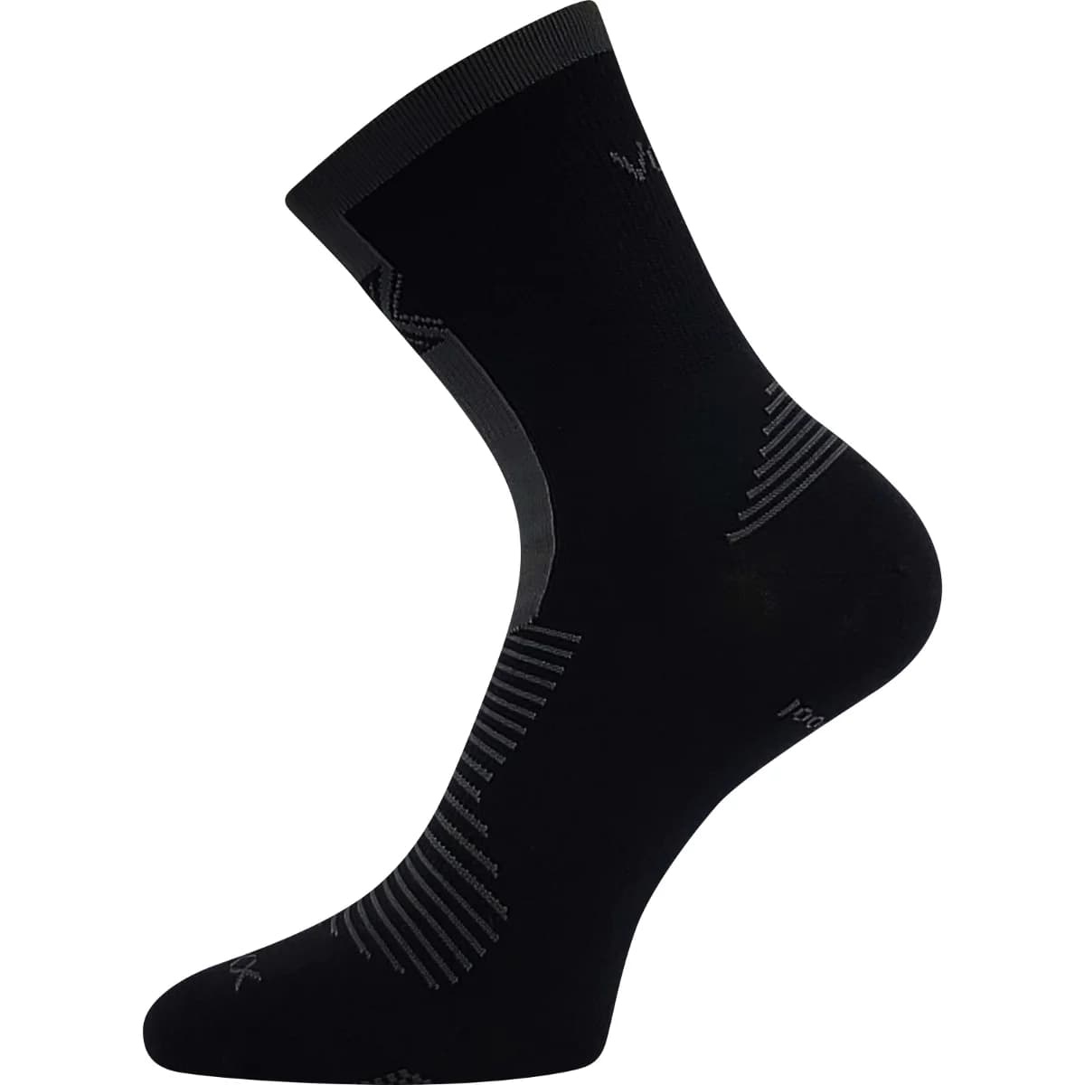 VOXX Ponožky slabé z merino WORALF s ionty stříbra ČERNÉ s tmavě šedou (3 páry)
