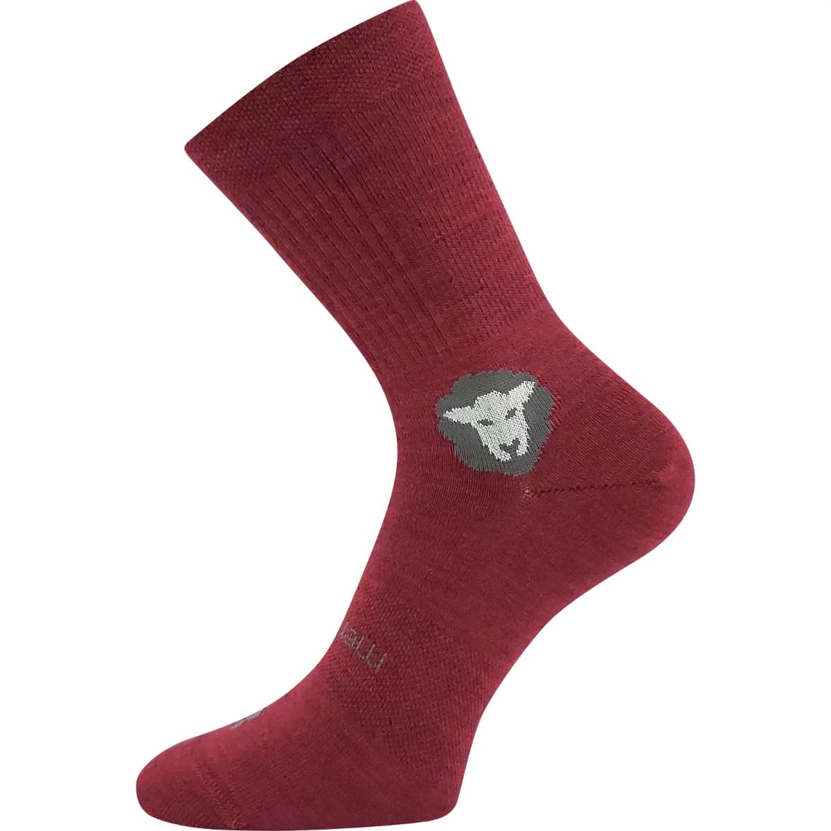 VOXX Ponožky anatomicky tvarované z merino BAREFOOTAN s ionty stříbra VÍNOVÉ (3 páry)
