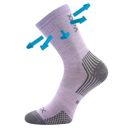 VOXX Ponožky dětské slabé z merino OPTIMALIK s ionty stříbra SVĚTLE FIALOVÉ (3 páry) 20-24 125869