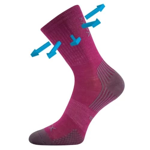 VOXX Ponožky dětské slabé z merino OPTIMALIK s ionty stříbra FUXIA (3 páry) 20-24 126563