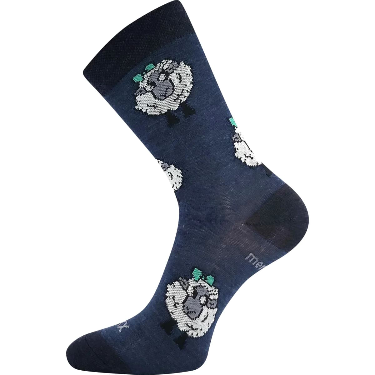 VOXX Ponožky dětské slabé z merino VLNĚNKA s ionty stříbra JEANS 20-24 126502