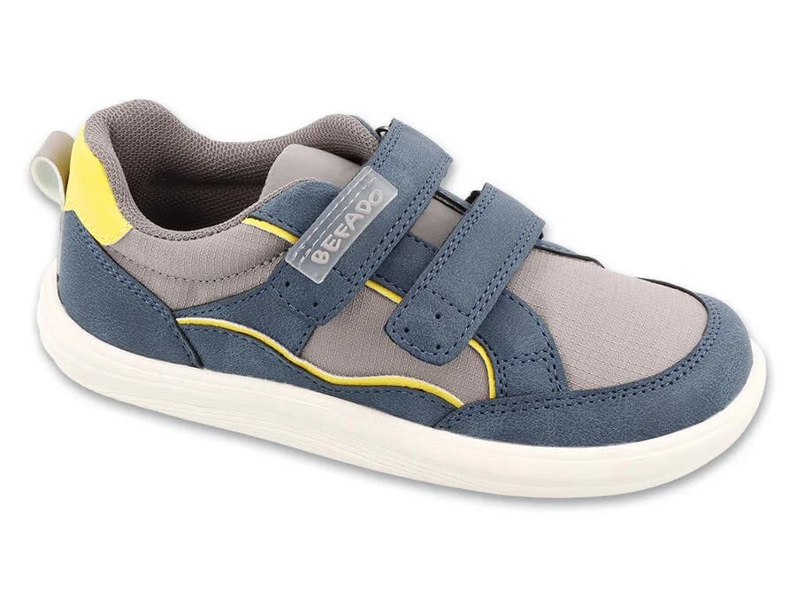 BEFADO 004Y012 tenisky BAREFOOT STRAPI šedo modré 28 004XY012_28